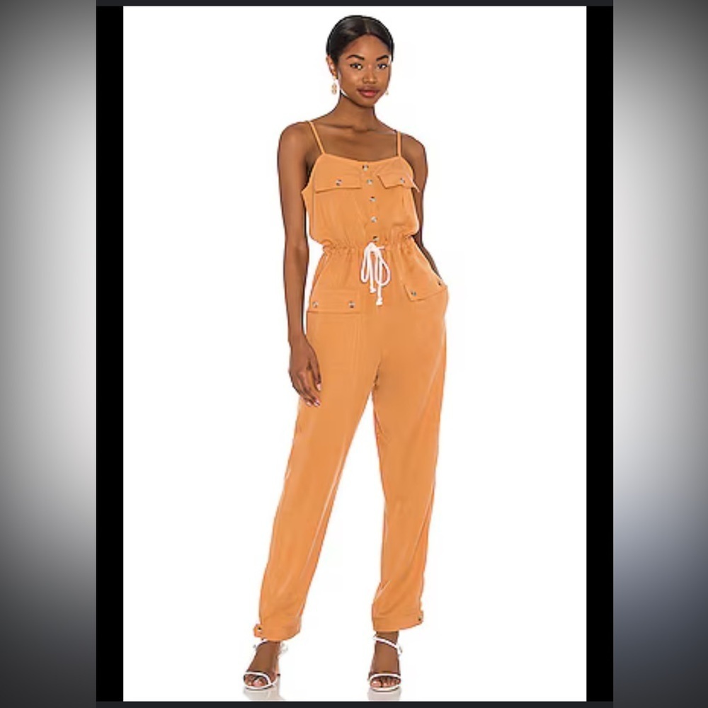 Amanda Woven Jumpsuit in Bronze - AMUSE SOCIETY - Revolve